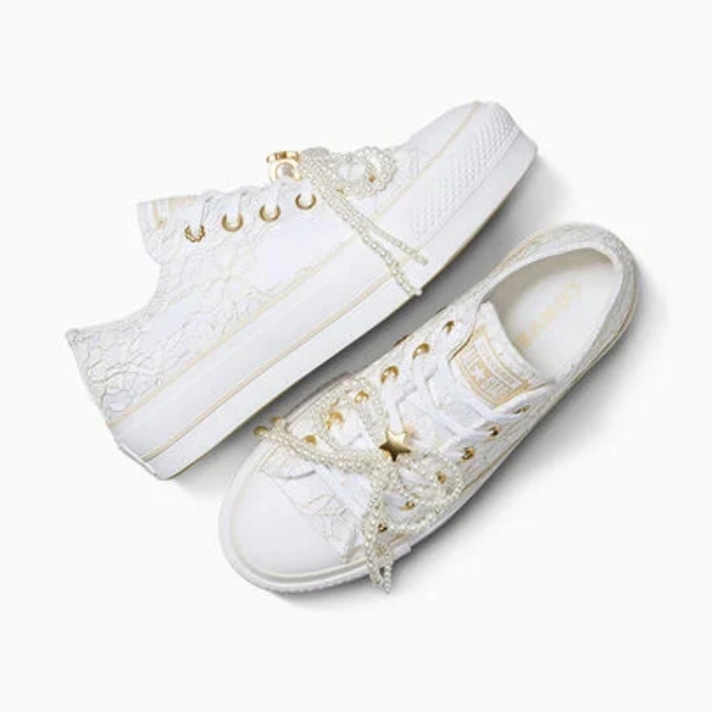 Converse Elegant White Lace Women's Sneakers